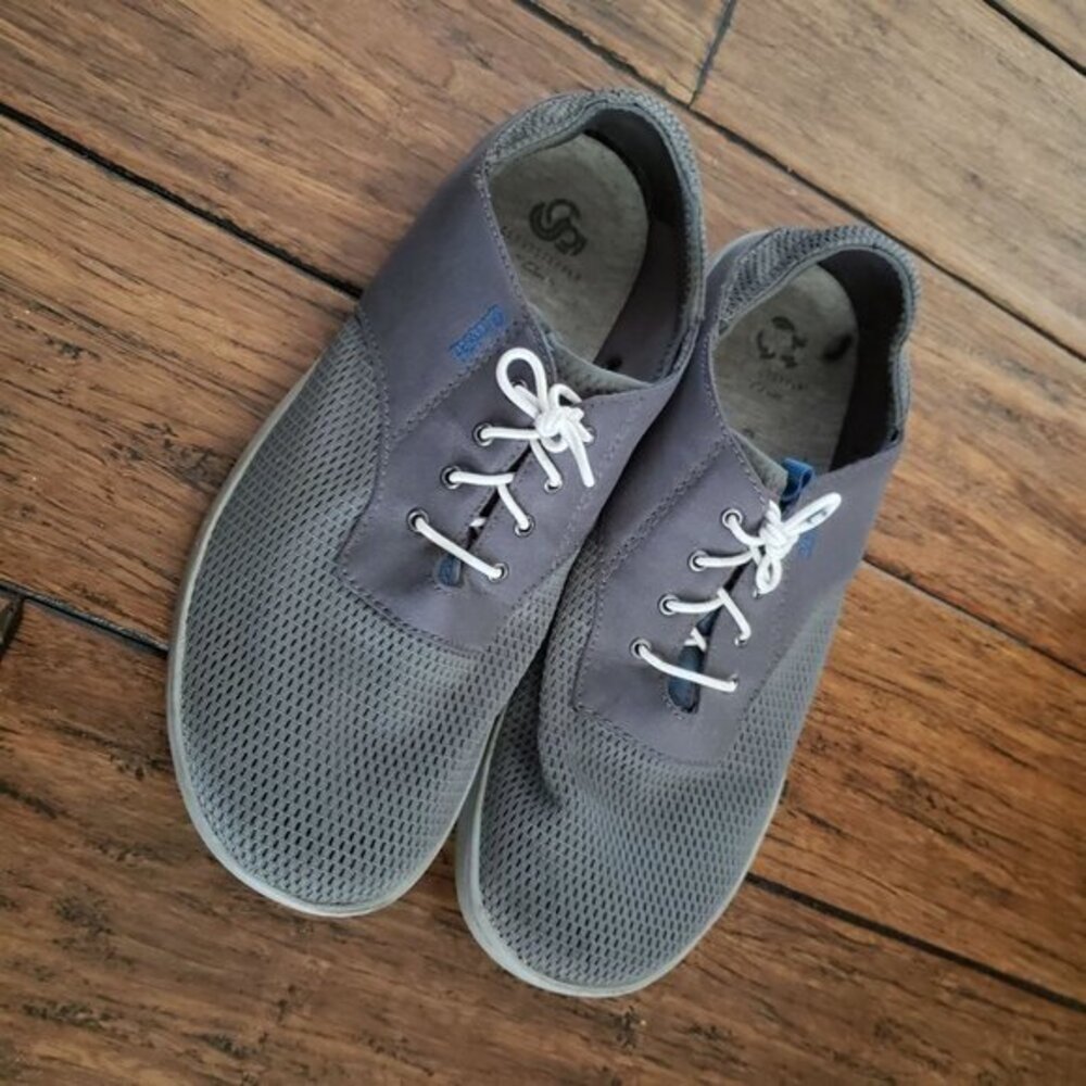 Olukai Nohea Moku Mens Boat Shoes Gray Grey Pre-Owned Size 8 - Picture 13 of 16